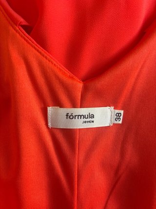 Vestido fiesta naranja/rojo talla única