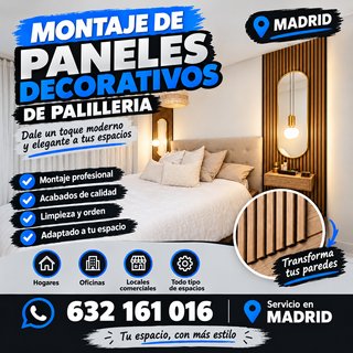 Montaje de paneles decorativos– MADRID