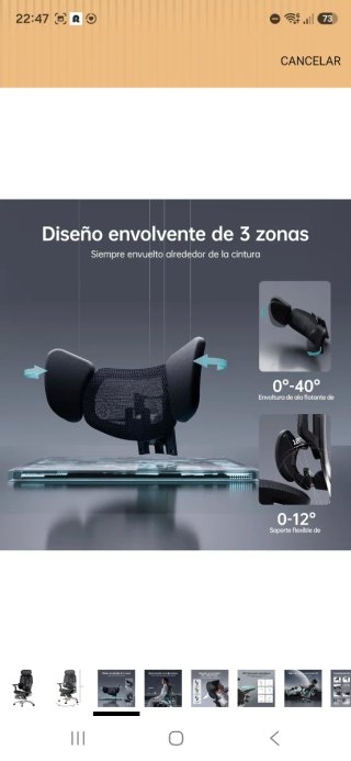 Silla Oficina Ergonómica Hbada E3 Ultra negra