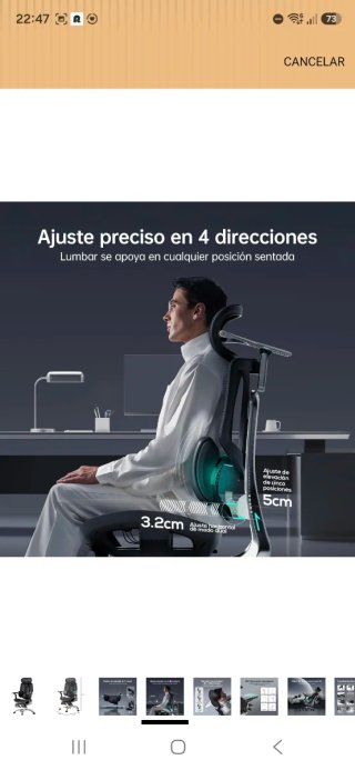 Silla Oficina Ergonómica Hbada E3 Ultra negra
