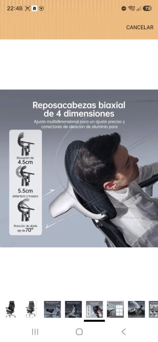 Silla Oficina Ergonómica Hbada E3 Ultra negra