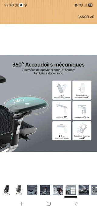 Silla Oficina Ergonómica Hbada E3 Ultra negra