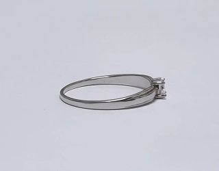 Anillo solitario plata S925 clásico