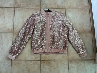 Chaqueta lentejuelas rosa y dorada