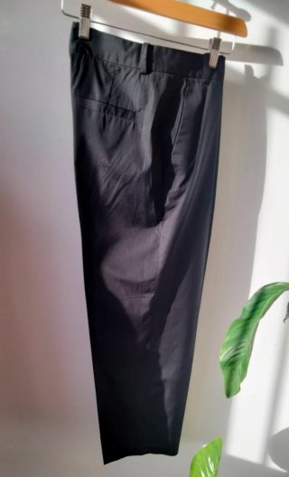 Massimo Dutti Pantalones Rectos Negros