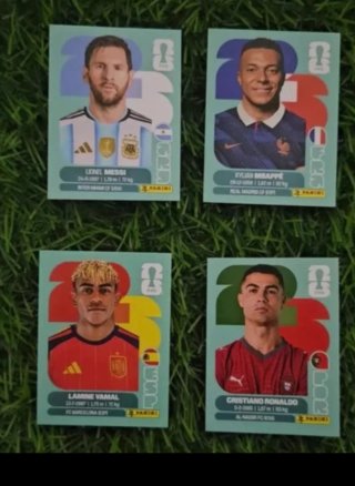Cartas Mundial 2026: Messi, Mbappé, Ronaldo