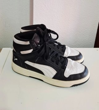 Botín Puma Negro y Blanco 41