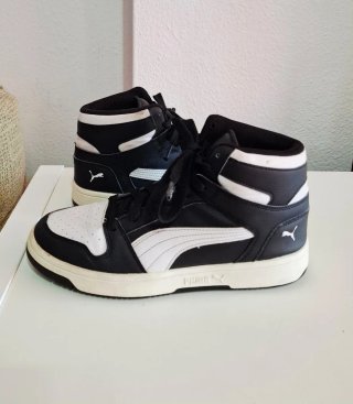 Botín Puma Negro y Blanco 41