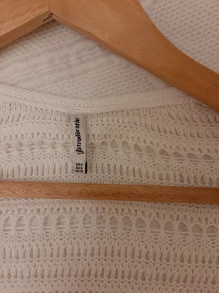 Chaqueta de verano mujer troquelada blanca talla M