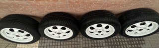 Llantas Mini Cooper y neumáticos 2004 Blancas