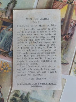 Lote de estampas religiosas - La Milagrosa