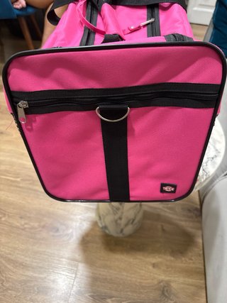 Transportín para perros rosa y negro