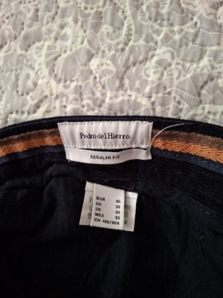Pantalon de pana Pedro del Hierro azul oscuro