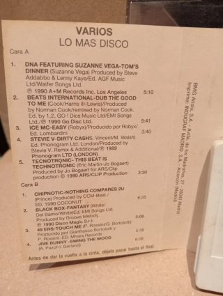 Cassette Lo Más Disco Vol.2