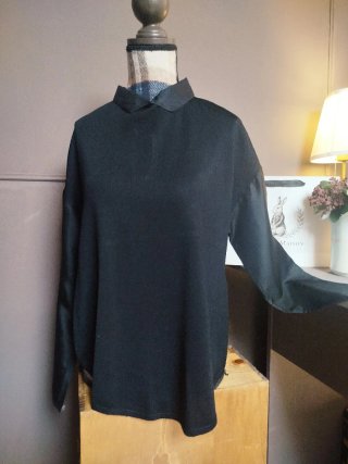 Blusa Zara Manga Larga Talla M Negra