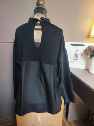Blusa Zara Manga Larga Talla M Negra