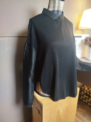 Blusa Zara Manga Larga Talla M Negra