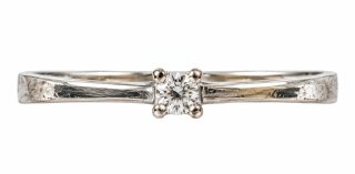 Anillo plata con diamante