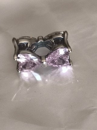 Anillo y Charm Pandora Lazo Minnie Rosa