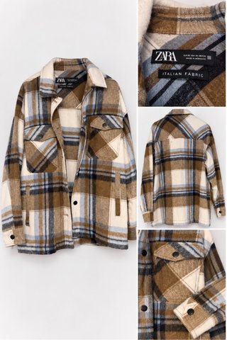 Chaqueta Zara cuadros XS