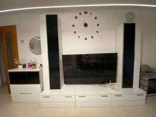 Mueble modular blanco y negro