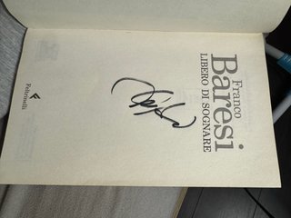 Libero di sognare di Franco Baresi firmato da lui