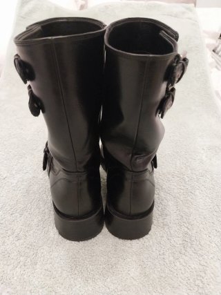 Botas Zara Piel Talla 39 Negras