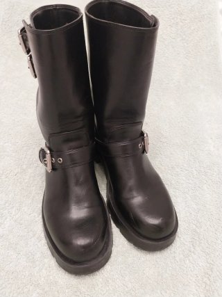Botas Zara Piel Talla 39 Negras