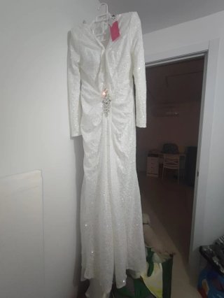 Vestido largo elegante blanco