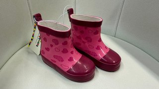 Botas agua niña corazón rosa talla 20