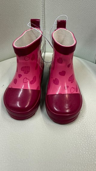 Botas agua niña corazón rosa talla 20