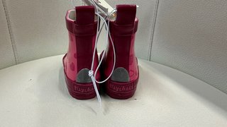Botas agua niña corazón rosa talla 20