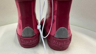 Botas agua niña corazón rosa talla 20