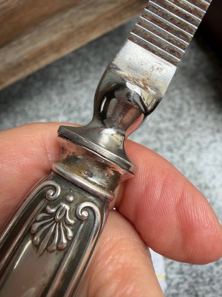 Schiaccianoci vintage in acciaio e argento