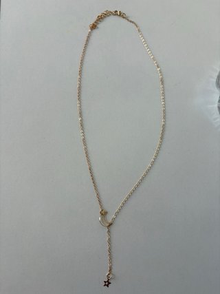 Collana con luna e stella oro