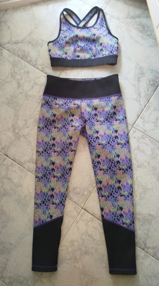 Completo sportivo donna taglia XS/S leggings+ top