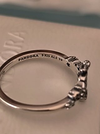 Anillo Pandora hada campanilla y estrellas plata