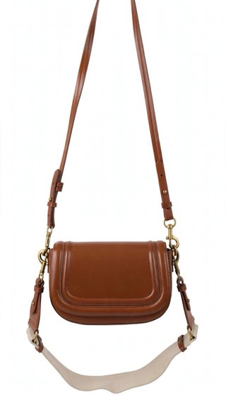 Bolso ZARA marrón bandolera 2 correas