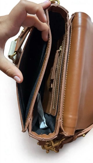 Bolso ZARA marrón bandolera 2 correas