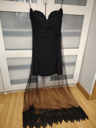 Vestido largo negro elegante
