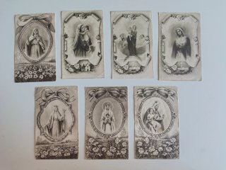Lote estampas religiosas litografiadas
