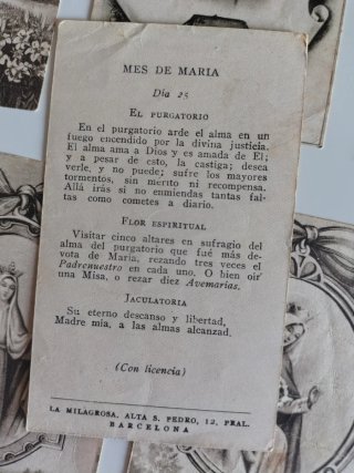 Lote estampas religiosas litografiadas