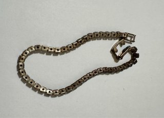 Bracciale tennis vintage strass azzurri