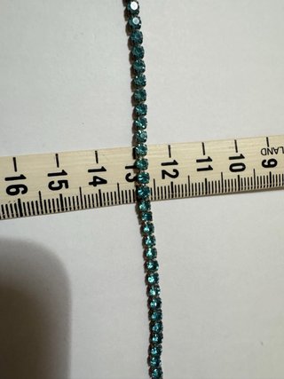 Bracciale tennis vintage strass azzurri
