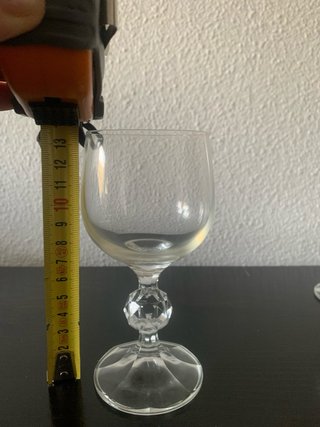 Juego copas cristal diferentes tamaños elegante
