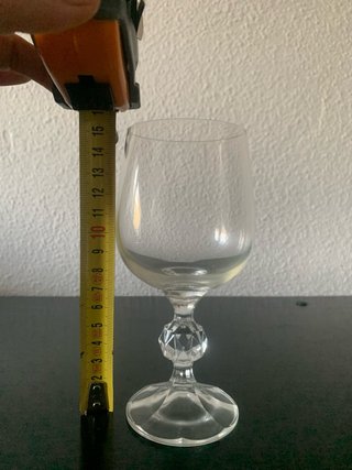 Juego copas cristal diferentes tamaños elegante
