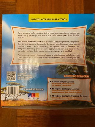 Cuento el Rey Leon. Con pictogramas.