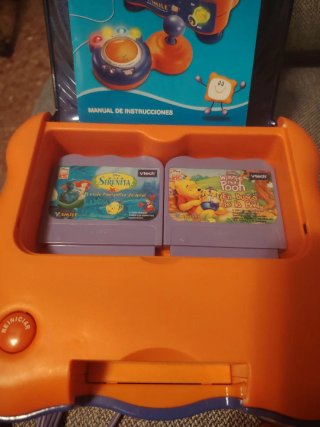 Consola V.Smile Vtech Naranja/Morado + Juegos