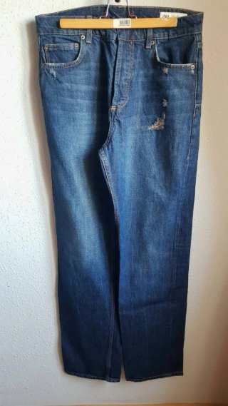 Dos prendas Pantalón vaquero y jersey punto grueso