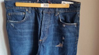Dos prendas Pantalón vaquero y jersey punto grueso